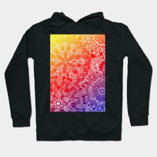 Rainbow Mandala Pattern Hoodie